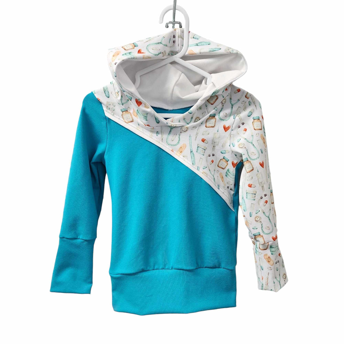 M3 Creations | Grow-with-me Lili-scrappy hoodie | Nurse (ready-to-go)