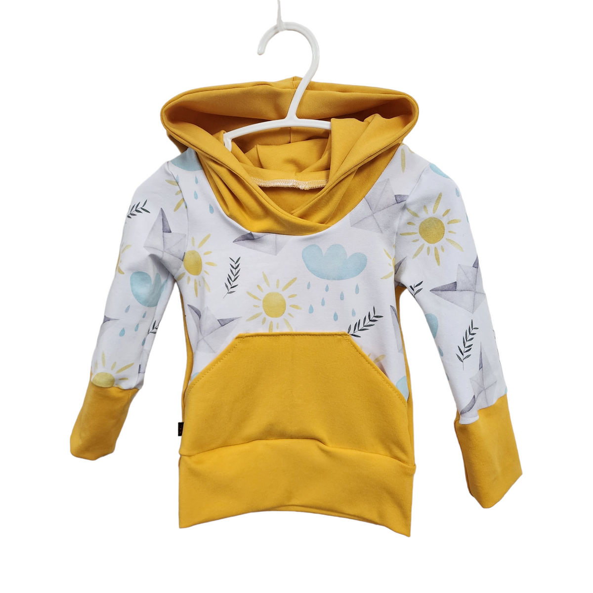 Créations M3 | Hoodie évolutif | Caravelle de papier 3-12M (prêt à partir)