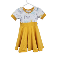 M3 Creations | Grow-with-me dress | Paper caravel (ready to go)