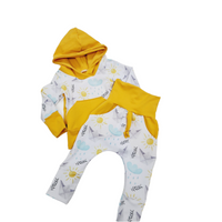 Créations M3 | Hoodie évolutif | Caravelle de papier 3-12M (prêt à partir)