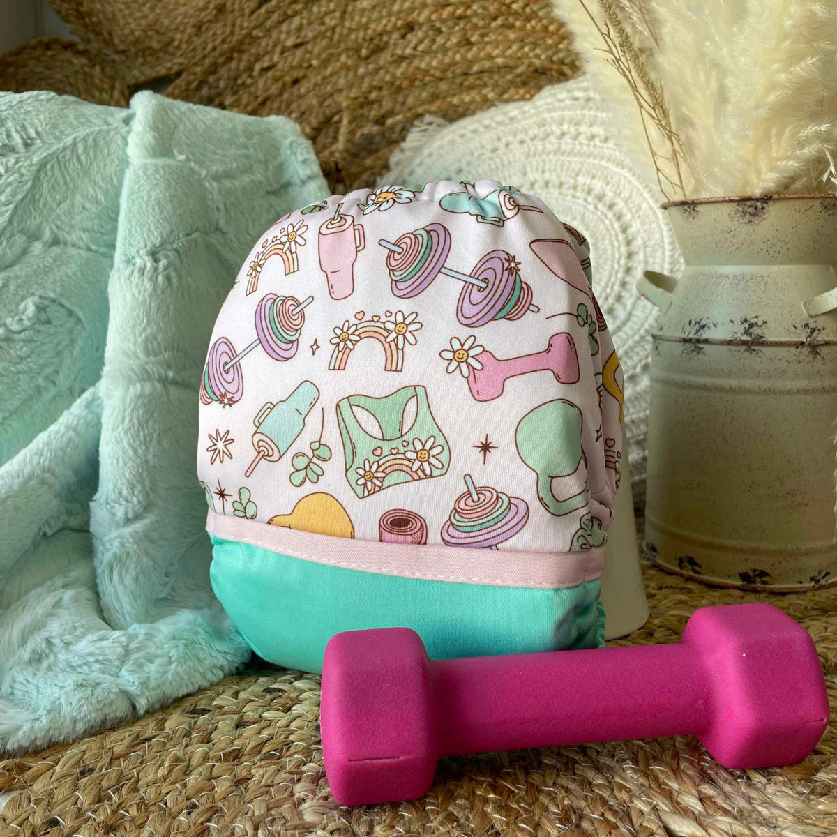 Cloth Diaper | NEWBORN size | Groovy Gym (wrap)