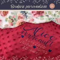 Broderie personnalisée pour couvertures en précommande