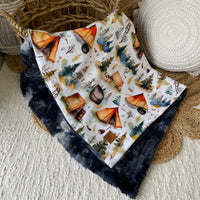 Simple comforter ready to go | Rustic campsite [Minky/Faux Fur]