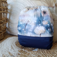 Couche lavable | taille NOUVEAU-NÉ | Dandelion duveteux (wrap)