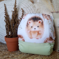 Cloth Diaper | NEWBORN size | Cute hedgehogs (wrap)