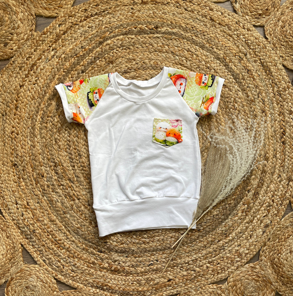 M3 Creations | Grow-with-me t-shirt | Happy Sushis (ready to go)