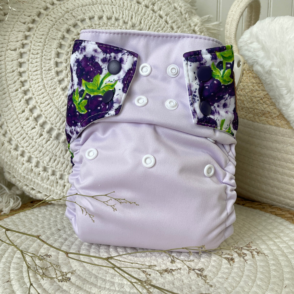 Cloth Diaper | BIG size | Juicy Blackberries (wrap)