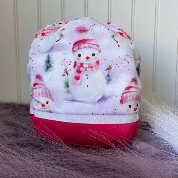 Cloth Diaper | One size | Winter snowman (wrap)