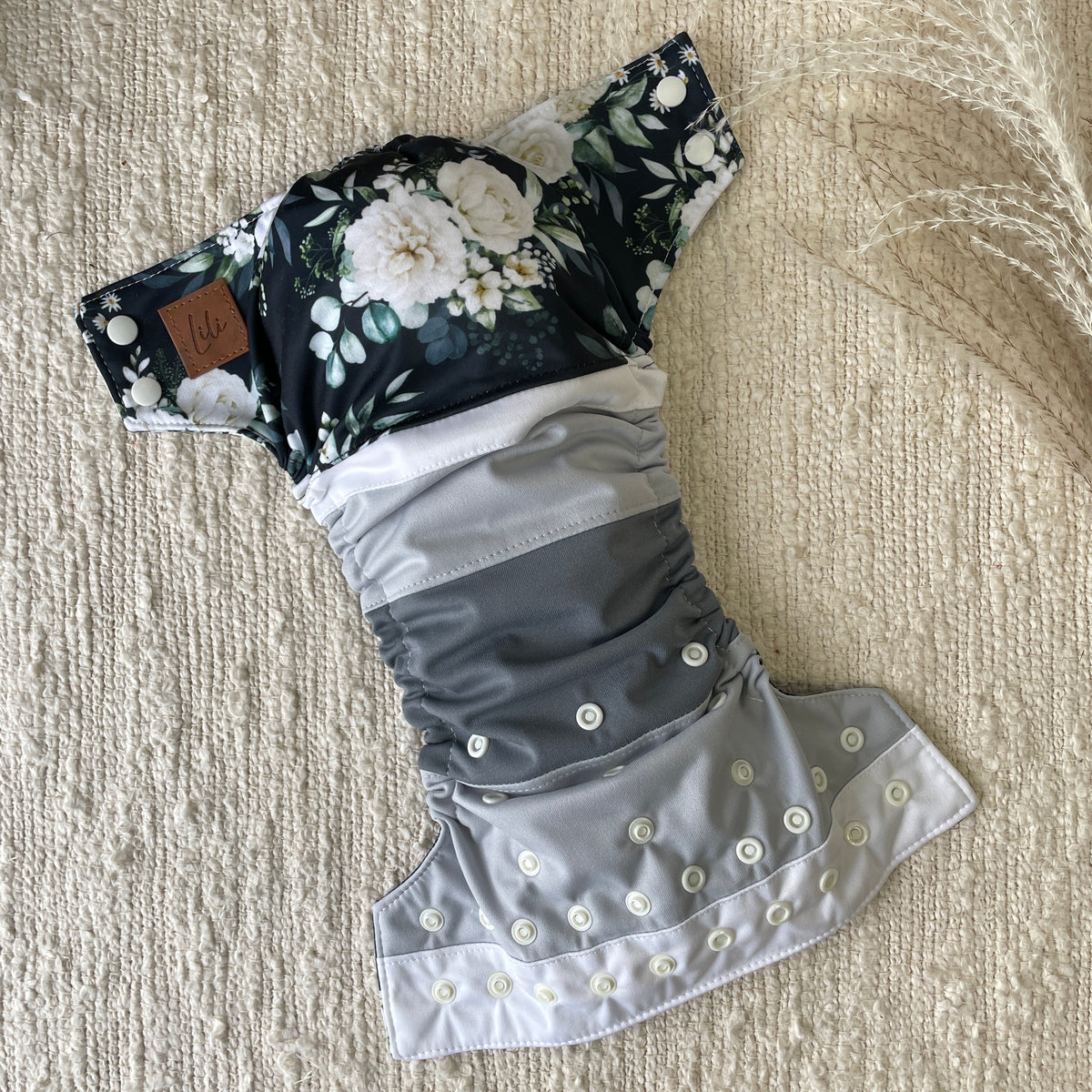 Couche lavable | taille unique Scrappy-wrap | Adélie (prêt à partir)