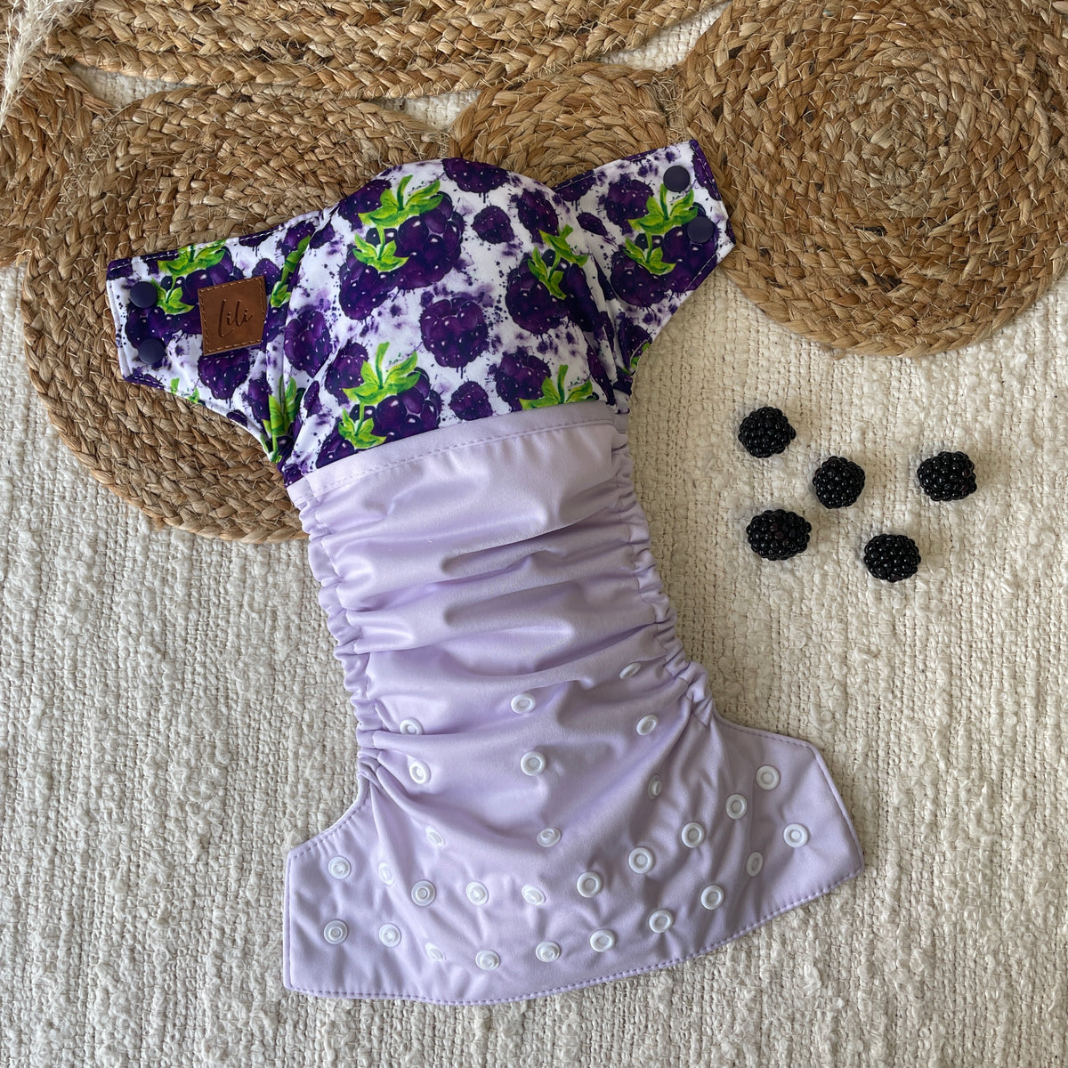 Cloth Diaper | BIG size | Juicy Blackberries (wrap)