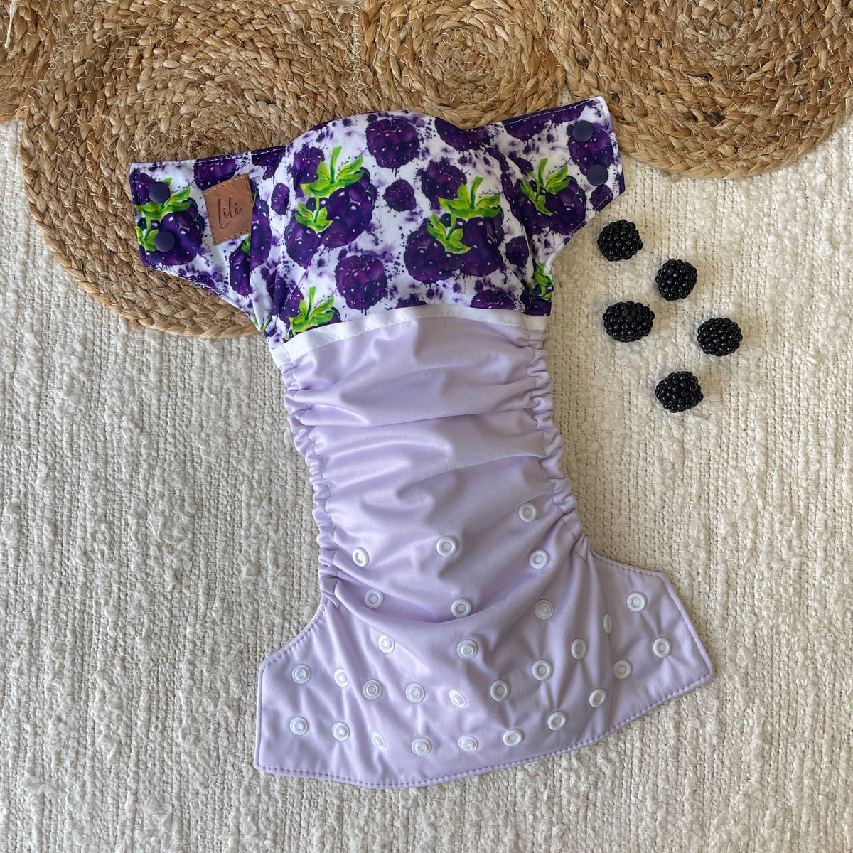 Cloth Diaper | BIG size | Juicy Blackberries (wrap)