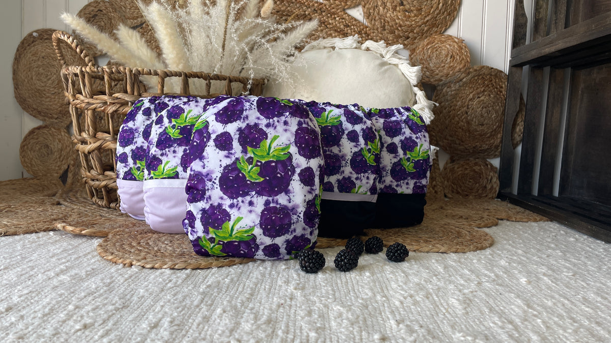 Cloth Diaper | BIG size | Juicy Blackberries (wrap)