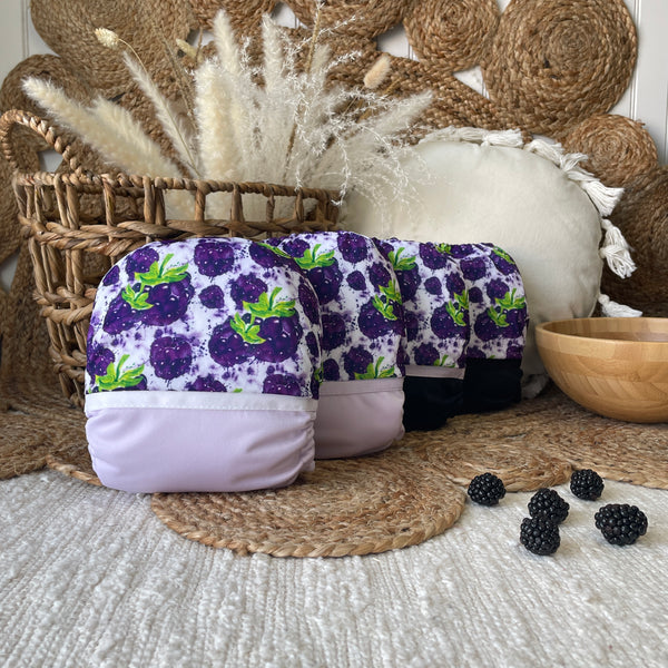 Cloth Diaper | One size | Juicy Blackberries (wrap)