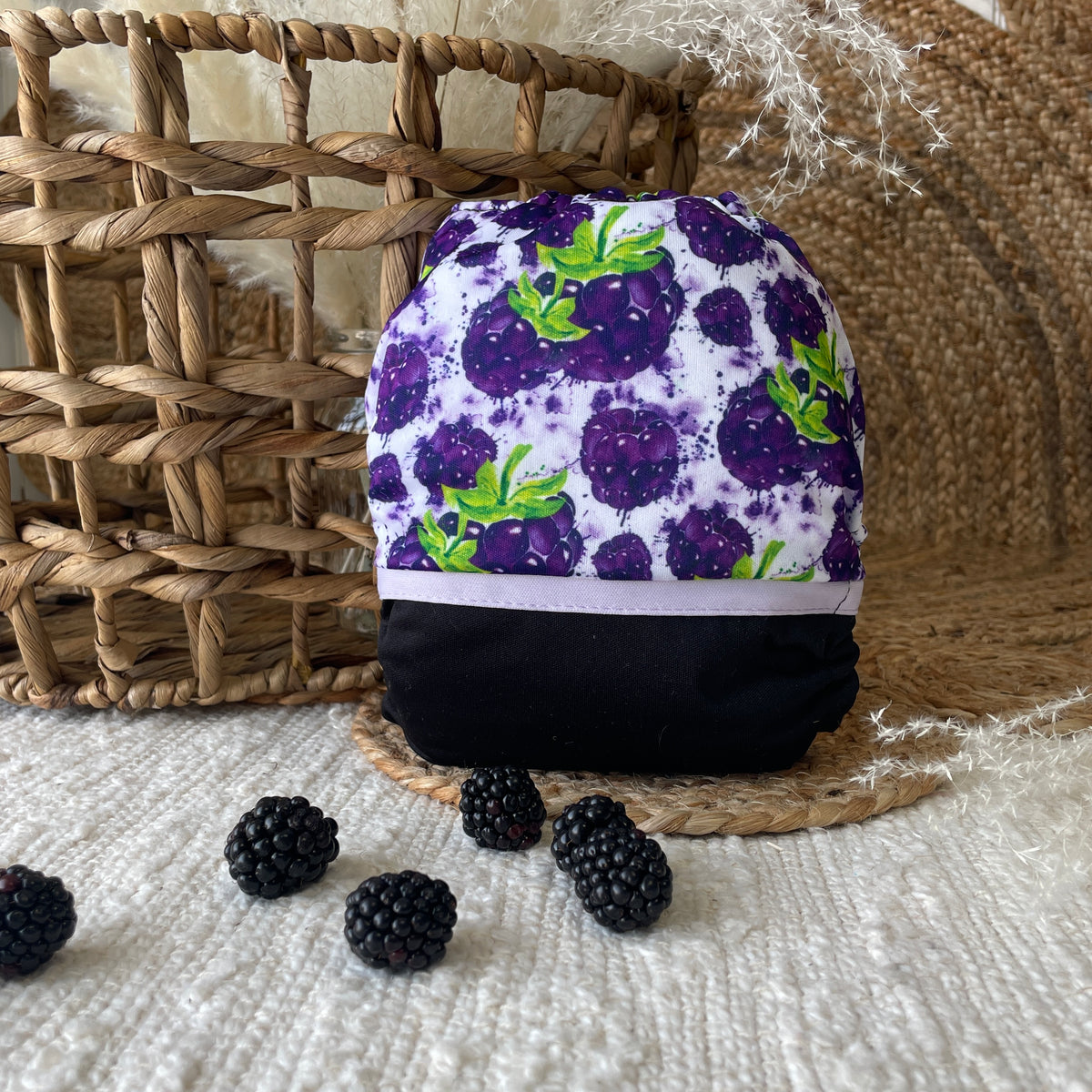 Cloth Diaper | BIG size | Juicy Blackberries (wrap)