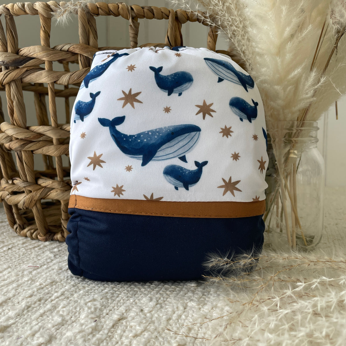 Cloth Diaper | NEWBORN size | Whale (wrap)