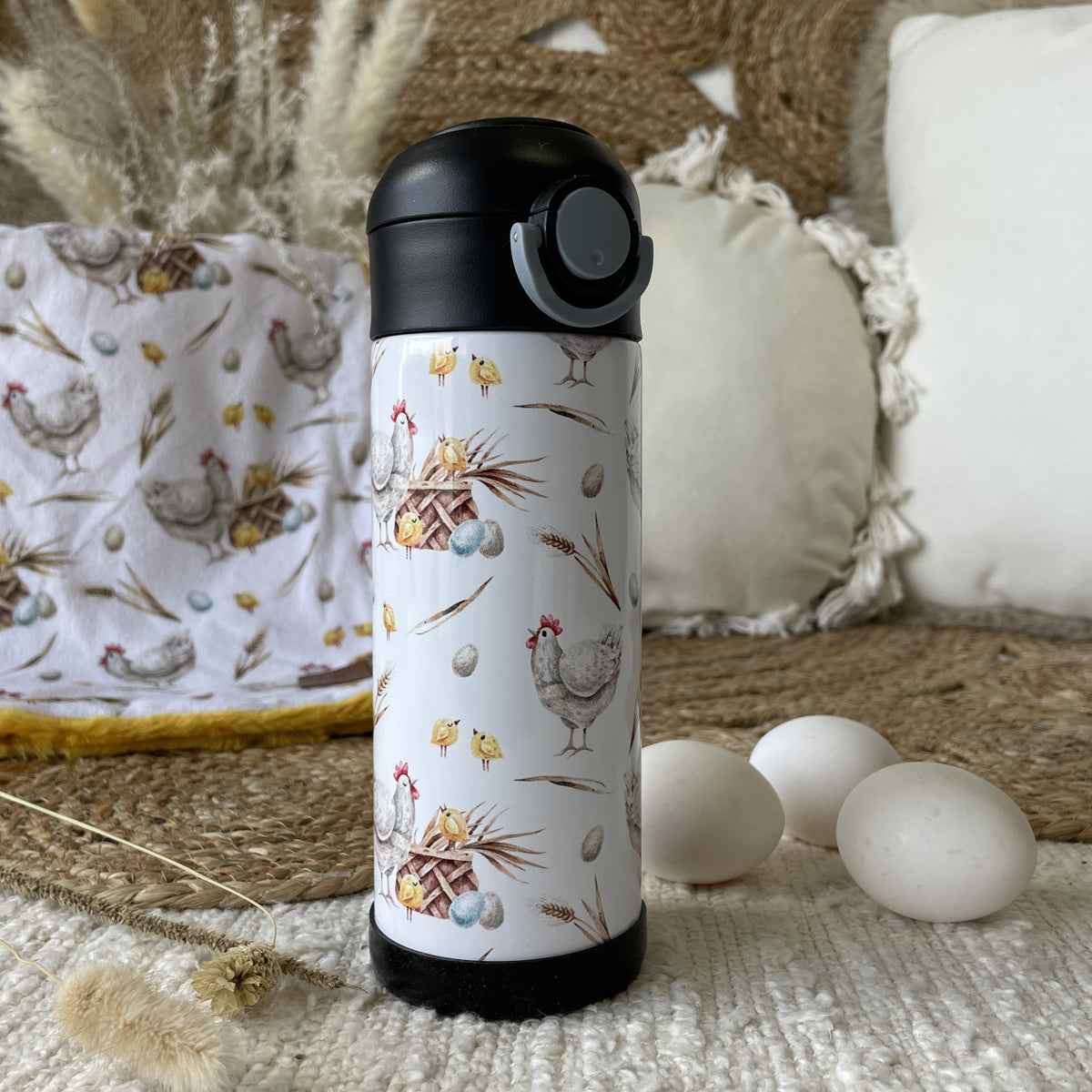 Kids Tumbler | A hen and her eggs (ready to go)