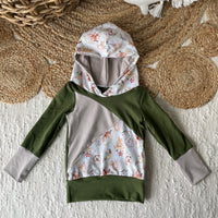 M3 Creations | Grow-with-me Lili-scrappy hoodie | Fables of the Forest (ready-to-go)