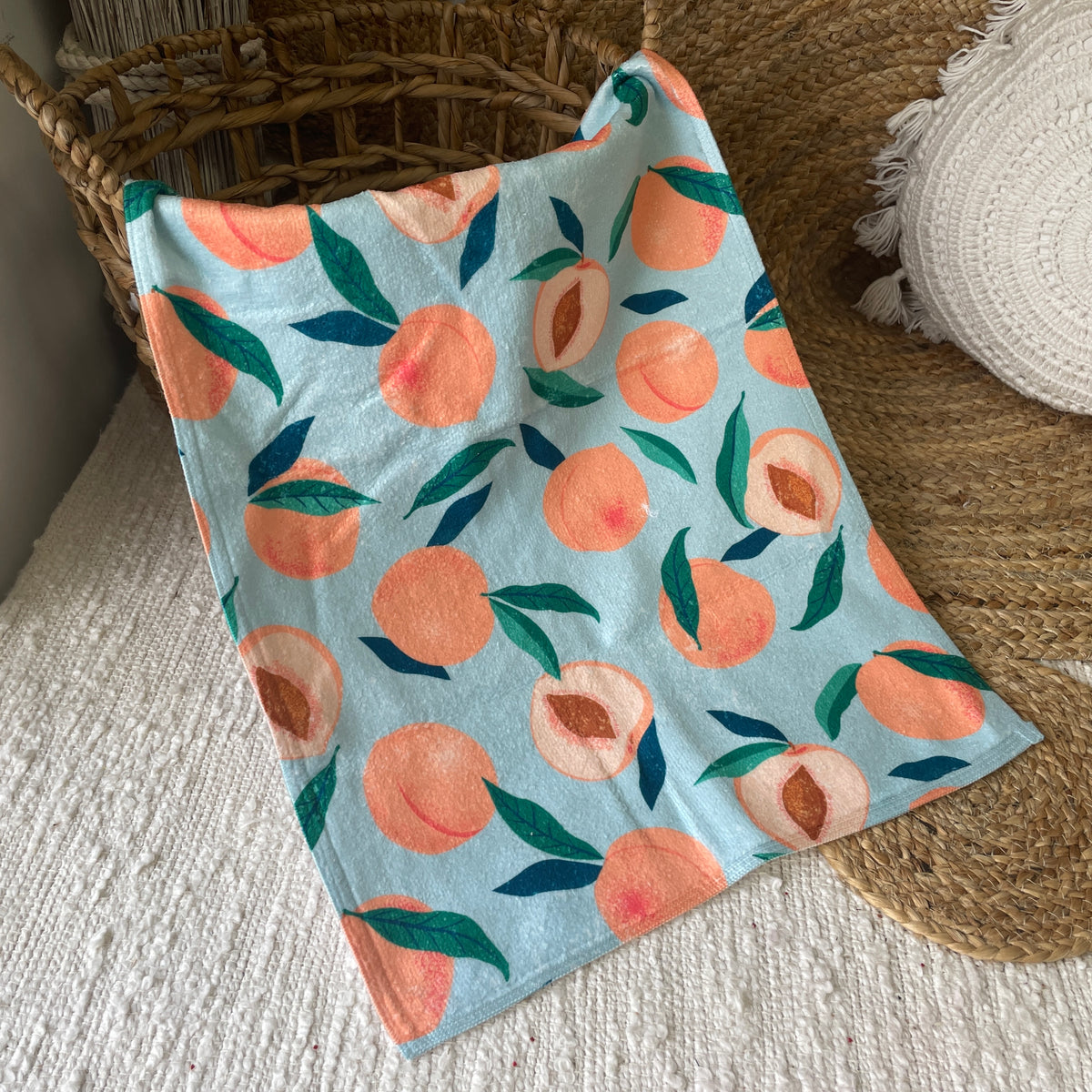 Hand Towel | Blue nectarines