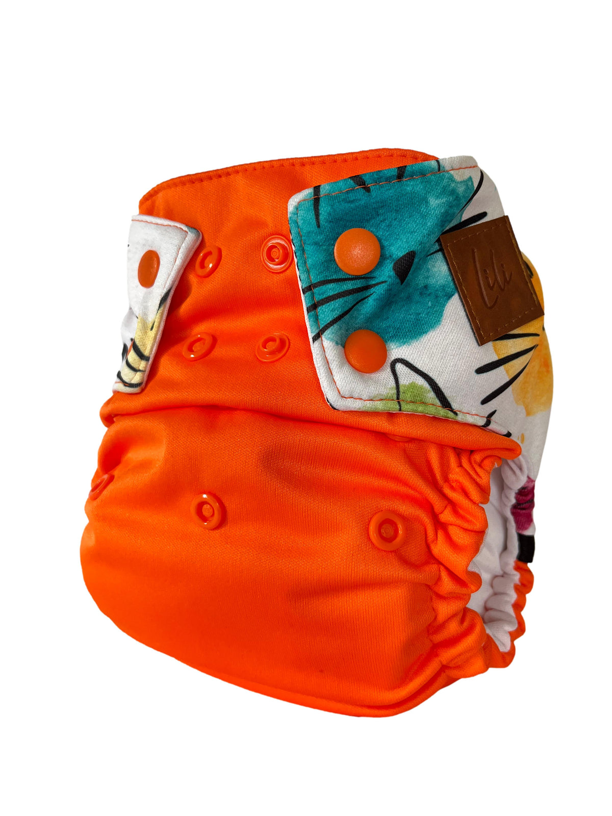 Cloth Diaper | One size | Drop Cats rainbow (wrap)