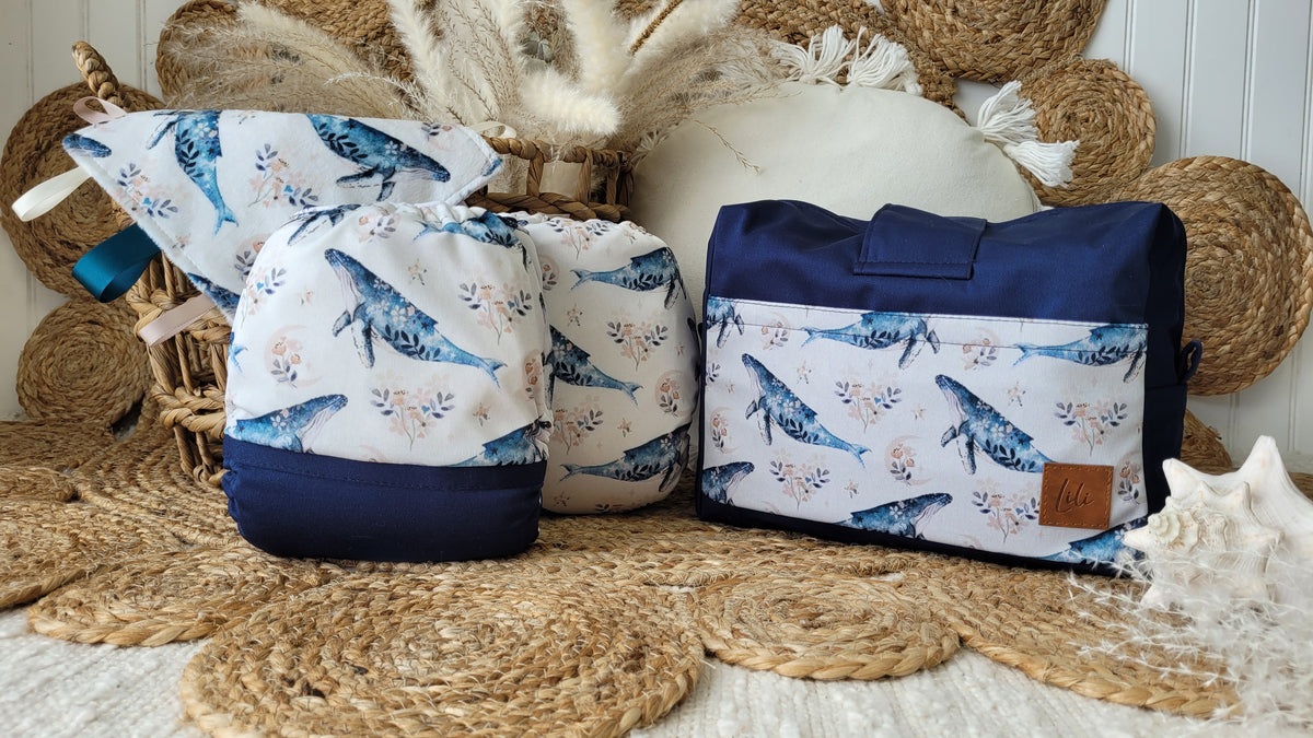 Cloth Diaper | One size | Victorian Whale (full print)