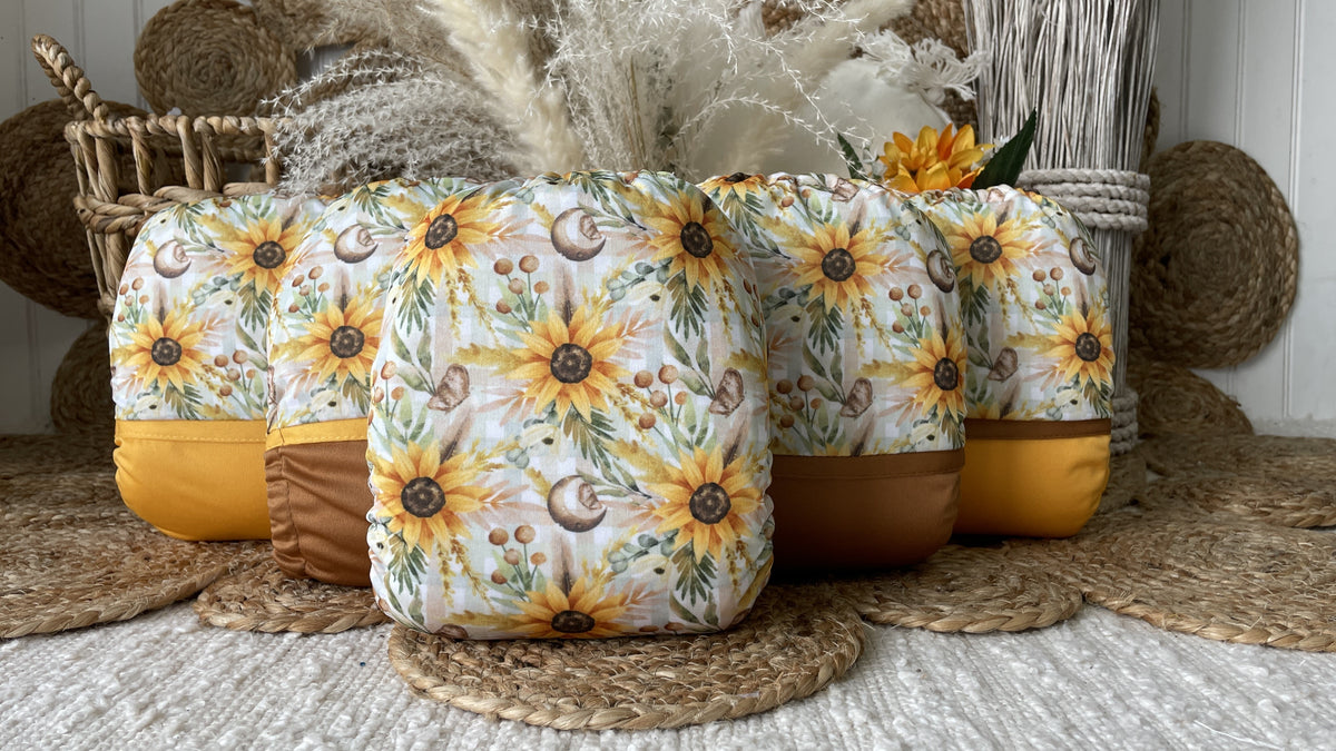 Cloth Diaper | NEWBORN size | Country sunflower (wrap)