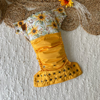 Couche lavable | taille unique | Tournesol champêtre (wrap)