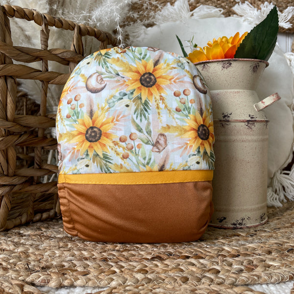 Couche lavable | taille unique | Tournesol champêtre (wrap)