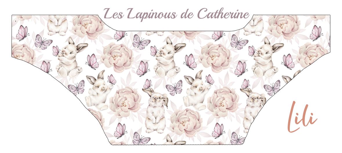 Couche lavable | taille unique | Les lapinous de Catherine (wrap)