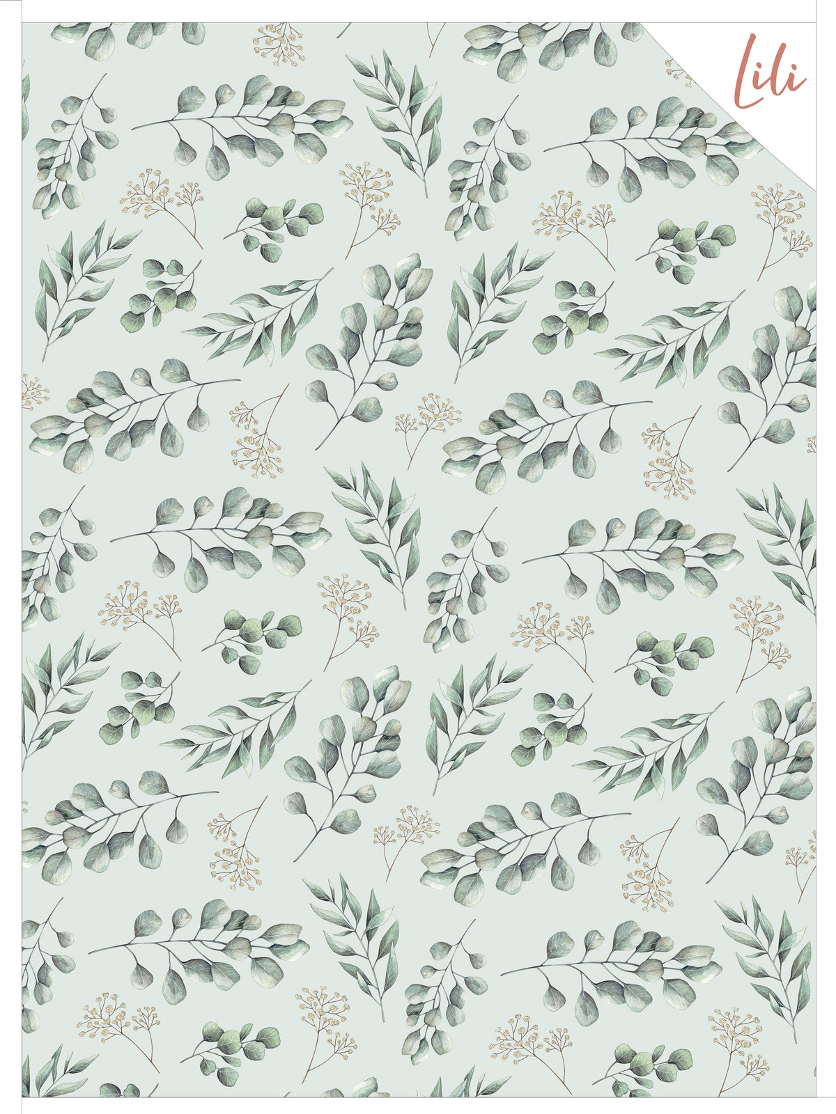 Serviette de plage | Eucalyptus argenté - pâle