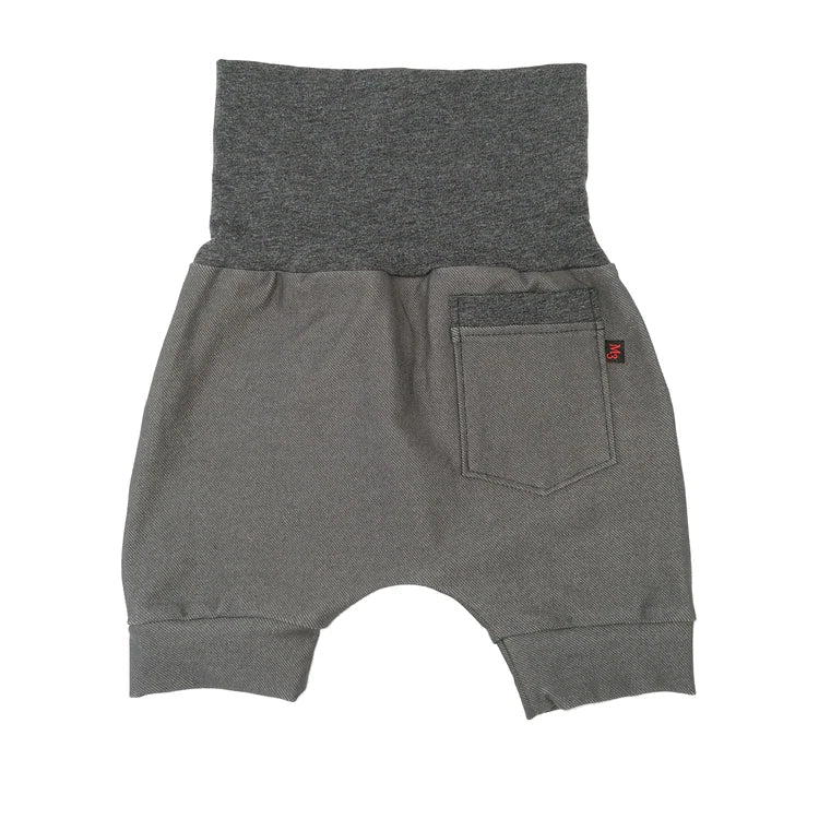 M3 Creations | Grow-with-me shorts | Charcoal denim (pre-order)