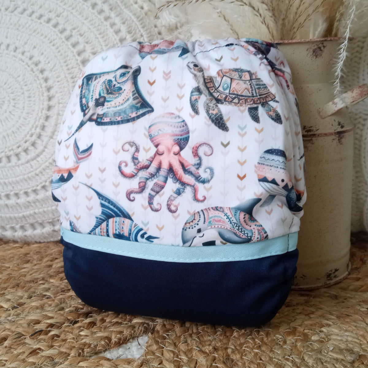 Cloth Diaper | BIG size | Marine life (wrap)