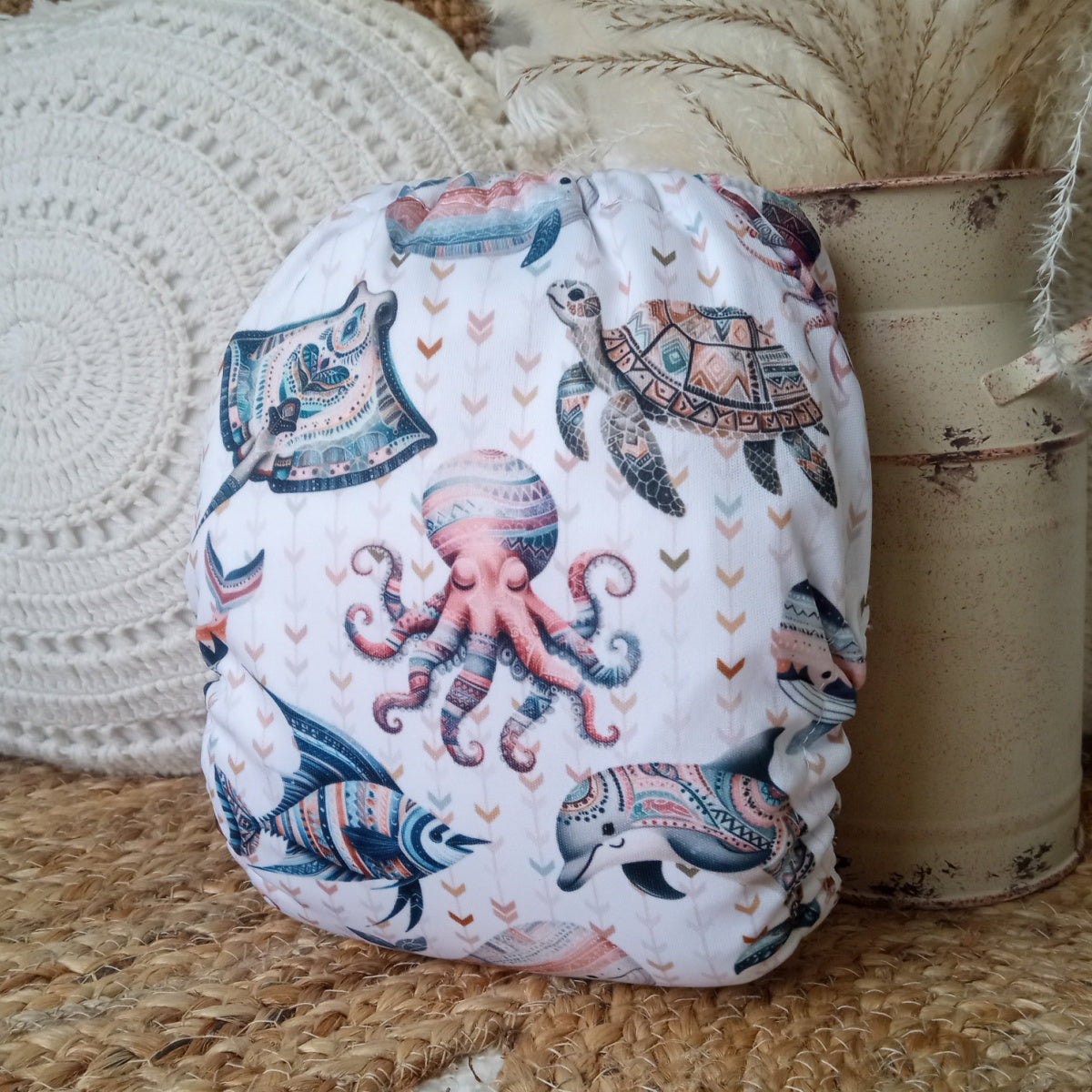 Cloth Diaper | One size | Marine life (full print)