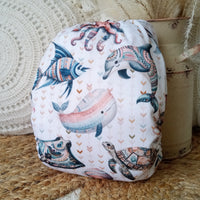 Cloth Diaper | NEWBORN size | Marine life (full print)