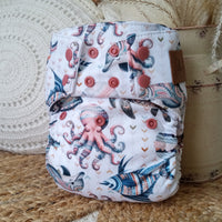 Couche lavable | taille unique | Vie marine (tout motif)