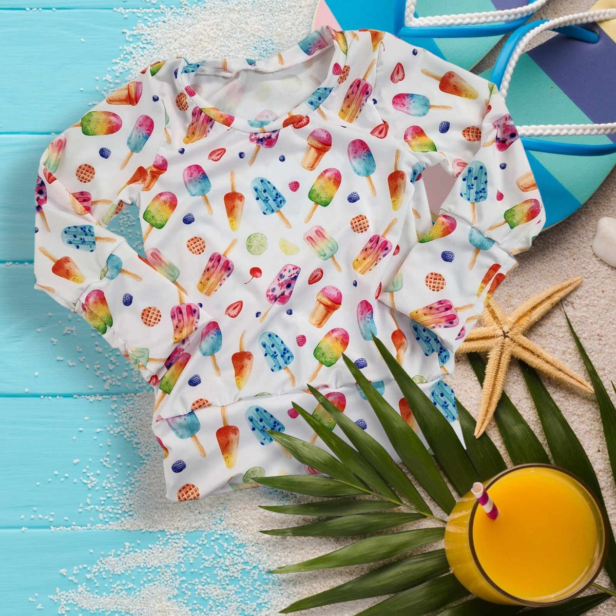 Créations M3 | Chandail maillot de piscine tout motif | Délices d'été (précommande)