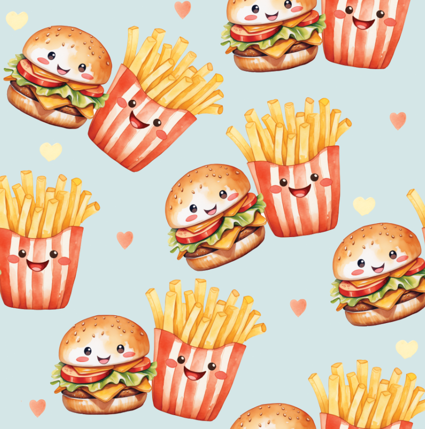 Créations Énini | Cozy Coco - Set | Hamburger & fries (pre-order)