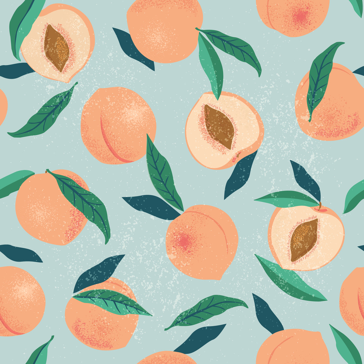 Hand Towel | Blue nectarines