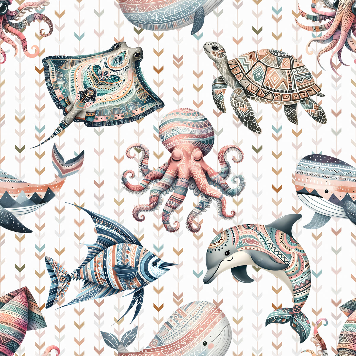 Beach Towel | Marine life 