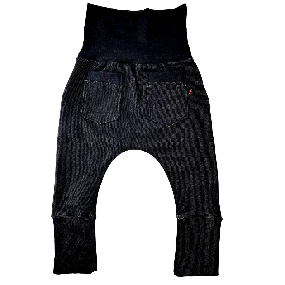 Créations M3 | Pantalon évolutif coupe jogger | Denim noir (précommande)